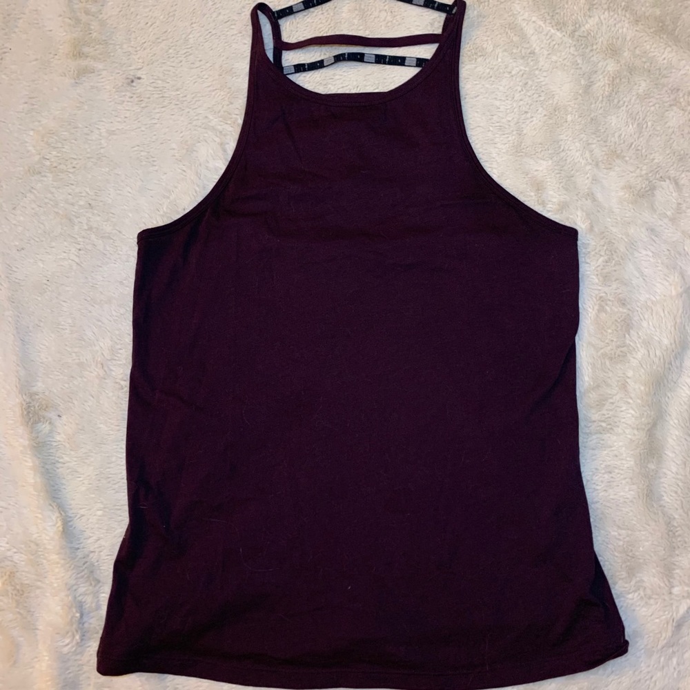 SOLD Victoria Sport Maroon Ladderback Tank Top M